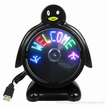 Penguin USB Fan with Colorful Message